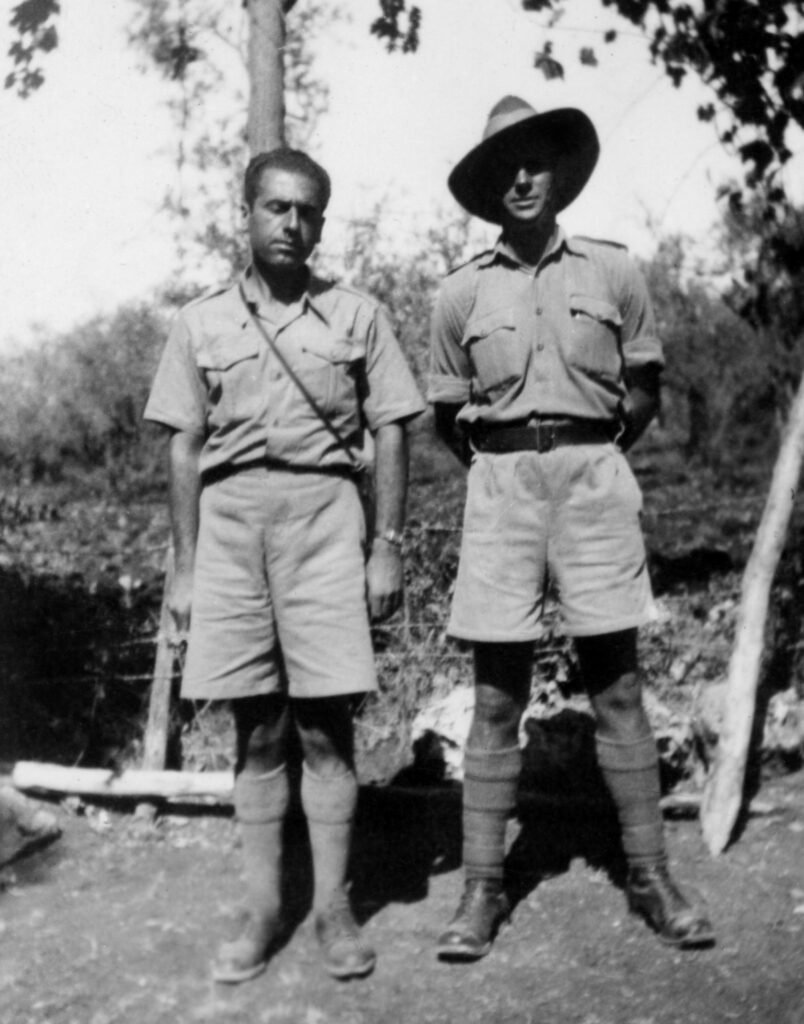 Reginald Reg Austin Shephard, with his interpreter Caram Rus aka Rous in Zogharta 1942